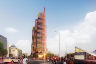 W Warszawie ma powstać nowy, 130-metrowy wieżowiec Sobieski Tower. Tak może wyglądać